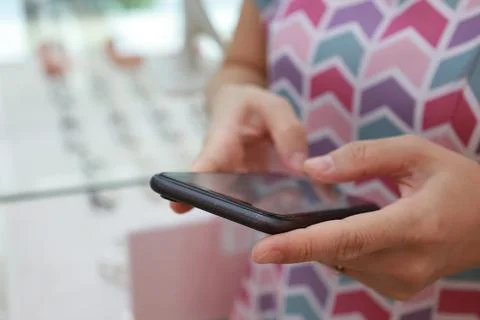 Using phone 스톡 사진