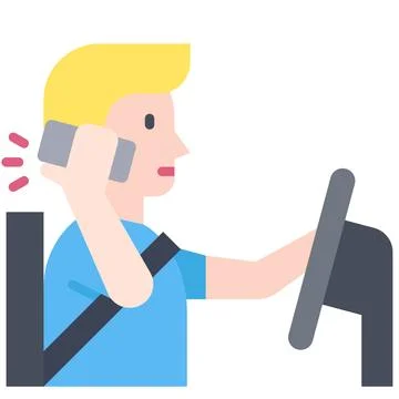 Using phone while driving icon, car accident and safety related vector illu.. Stock Illustration