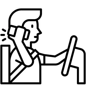 Using phone while driving icon, car accident and safety related vector illu.. Stock Illustration