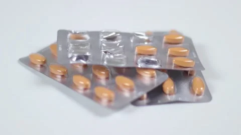 Using Pills Stock Footage 233859249