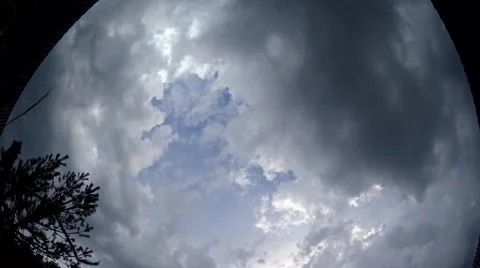Using a pitchfork for seasonal work, throw garbage grass on camera lens 스톡 동영상 64917703