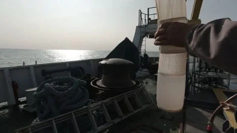 Using Plankton Sampling Net Vídeo Stock 150506982