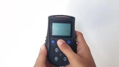 Using a portable gas detector Stock Footage 289200543
