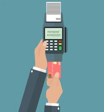 Using pos terminal concept Stock-Illustration