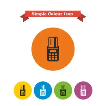 Using  POS terminal Stock Illustration