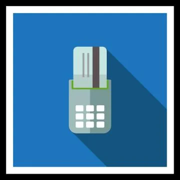 Using POS terminal Stock-Illustration