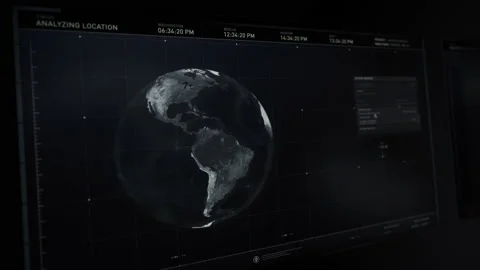 Using Program that Tracks and Analyze Targets Location in Ukraine Via Satellites Stock Footage 220466867