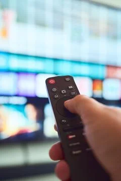 Using remote to select content Stock Photos