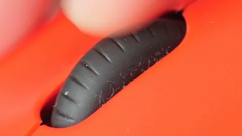 Using a roller in a computer mouse, macro Stock Footage 88692062