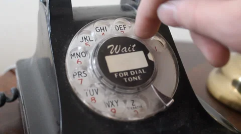 Using a Rotary Phone Stock Footage 34512911