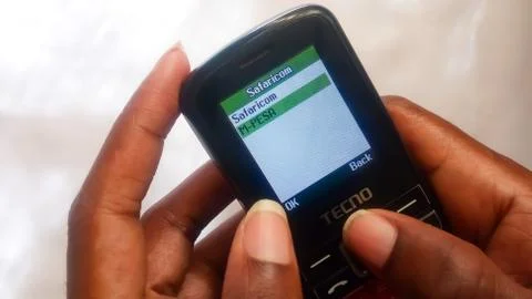 Using Safaricom Mobile Service Stock Photos