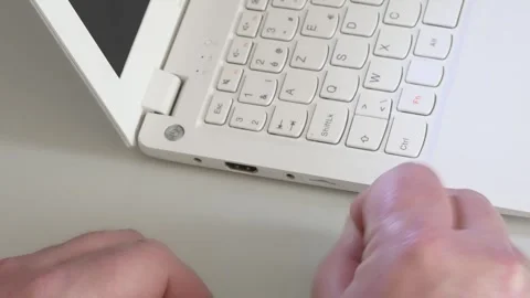 Using a SD Card Adapter with Micro Mini SD to Slot on a Laptop Stock Footage 302967870