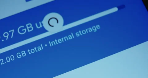 Using service application to control memory of mobile phone Stock Footage 149460276