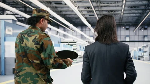 Using silicon wafer, national security operations and soldier Stock Footage 333395396