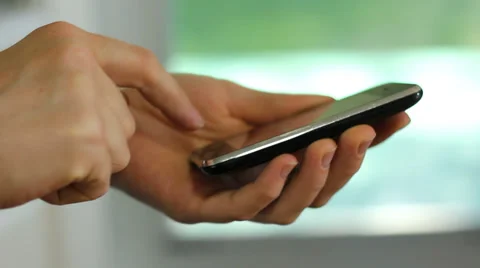 Using smart phone close up Stock Footage 29251371