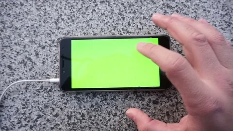 Using a Smart Phone with a Green Screen Stock Footage 75752035
