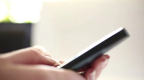 Using smart phone HD 1080i Stock Footage 34344870