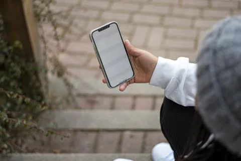 Using smart phone Stock Photos