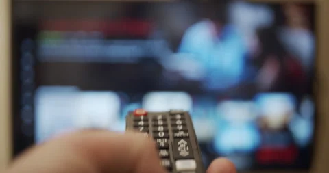 Using smart tv remote control for streaming and watching videos Stock Footage 148303654