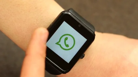 Using A Smart Watch Device. Popular Social Media Sites 72460838