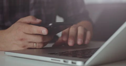 Using smartphone for business communication Stock Footage 320945608