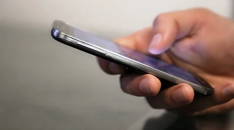 Using a Smartphone Close Up Stock Footage 39375504