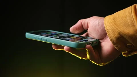 Using a Smartphone — Close-Up Stock Shot Video stock 318168278