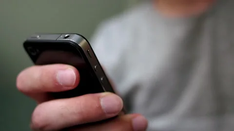 Using Smartphone Closeup 库存影片 27347817