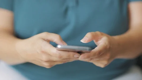 Using smartphone, closeup Stock Footage 112187178