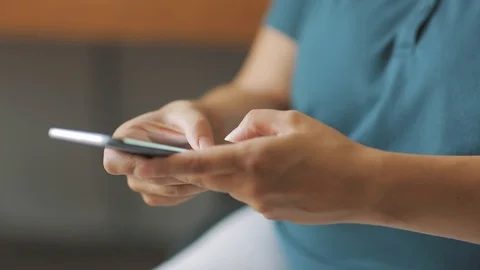 Using smartphone, closeup Stock Footage 112187307