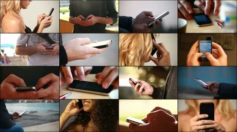 Using the smartphone - composition Stock Footage 55815102