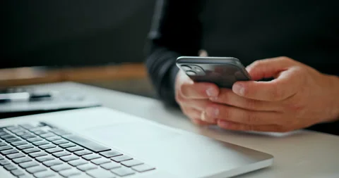 Using smartphone during work Stock Footage 318799744