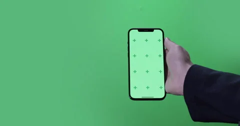Using Smartphone with Green Screen and Tracking Markers Stock Footage 305169577