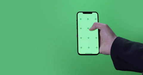 Using Smartphone with Green Screen and Tracking Markers Stock Footage 305169666