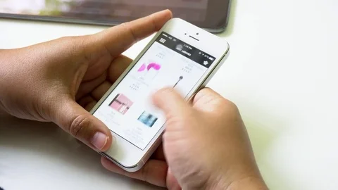 Using smartphone mobile app, techology concept. Stock Footage 70185649
