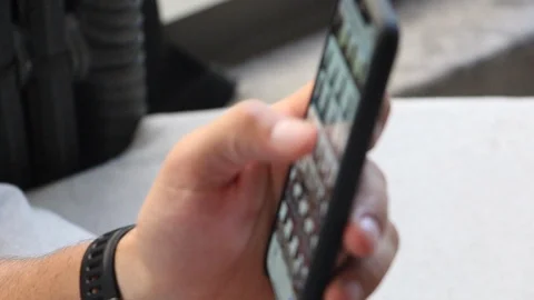 Using Smartphone With One Hand Swiping Stock Footage 101246992