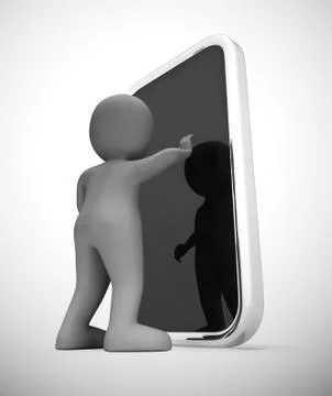 Using a smartphone or mobile device app for information or data 스톡 일러스트