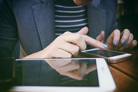 Using smartphone Stock Photos