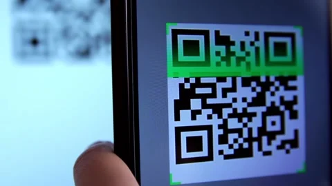Using Smartphone Scanning QR Code for bill payment option. Qr code payment 스톡 동영상 155285684