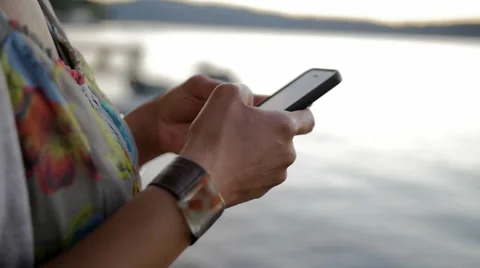 Using Smartphone in Slow Motion Stock Footage 44677306