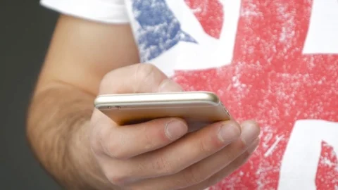 Using Smartphone For SMS Video stock 73067727