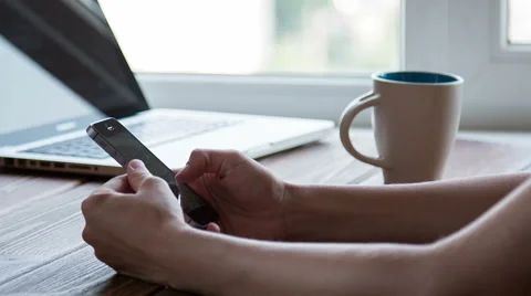 Using smartphone touchscreen Stock Footage 52370699