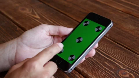 Using smartphone touchscreen Stock Footage 52375399