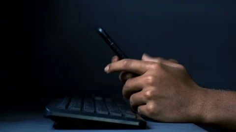 Using smartphone while working Stock Footage 121871313