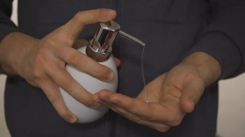 Using Soap Pandemic Prevention Stock Footage 128155188