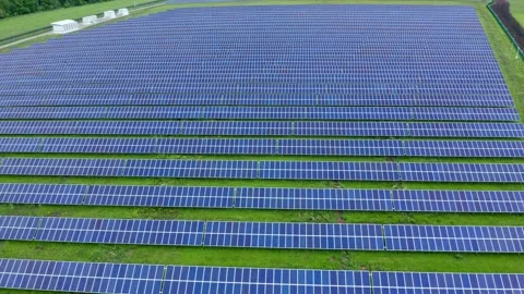Using sunlight to operate standard appliances. Renewable energy source. The Stock Footage 156173610