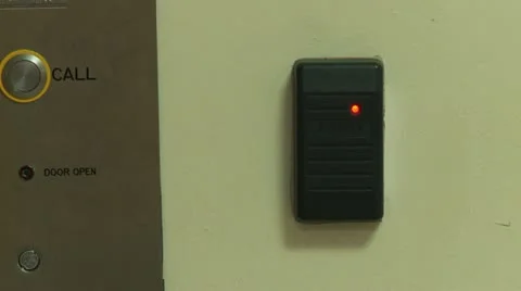 Using a swipecard at a security Stock-Footage 10868302