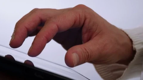 Using tablet computer 4 K Video stock 71361874