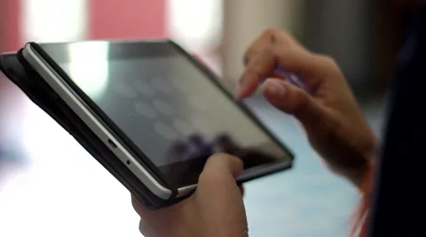 Using tablet Stock Footage 42325075