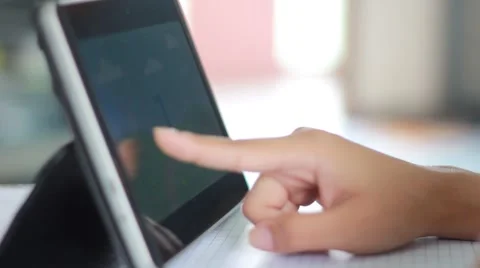 Using tablet Stock Footage 42592459